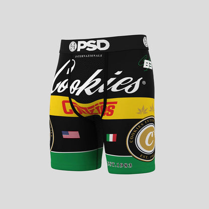 COOKIES- 平口四角褲-義大利-黑色