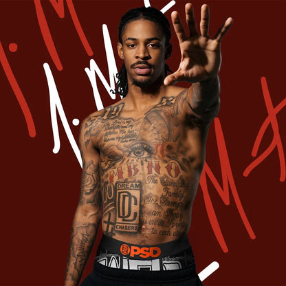 JA MORANT- 平口四角褲 (涼感版型)-骰子樂-橘色