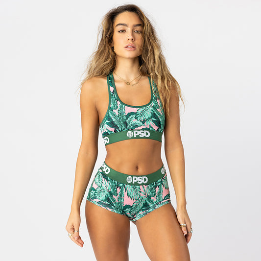 SOMMER RAY- Shorts-Jungle Floral-Green